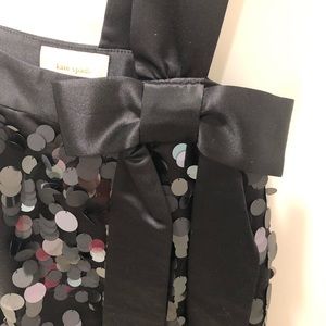 Kate Spade New York black one shoulder party dress